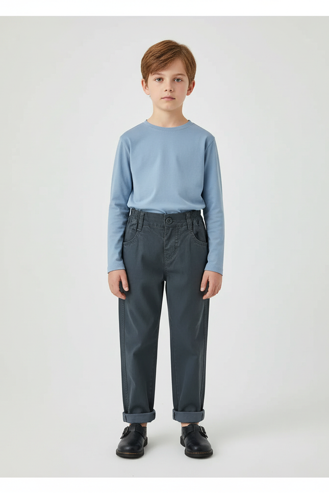 Pantalon Chino Loose - Gris Coton