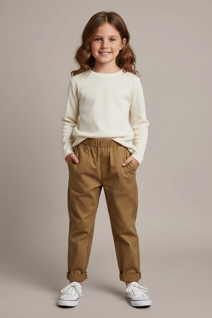 Pantalon Chino Moutarde - Kaki Gabardine