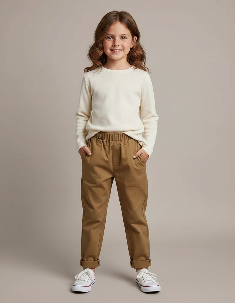 Pantalon Chino Moutarde - Kaki Gabardine