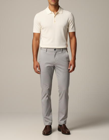 Pantalon Golf Chino - Gris Polyester