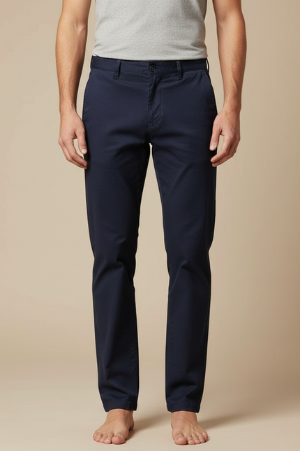 Pantalon Chino Bleu Marine Coton Slim Homme