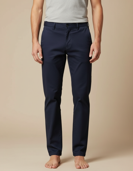 Pantalon Chino Bleu Marine Coton Slim Homme