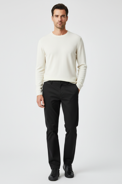 Pantalon Chino Jean - Noir Coton
