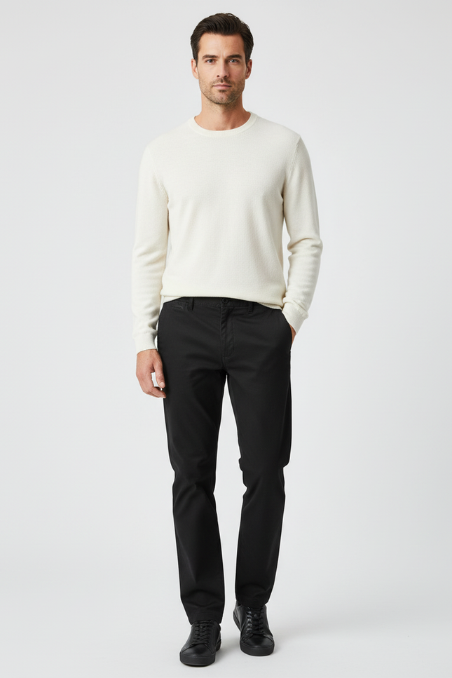 Pantalon Chino Jean - Noir Coton