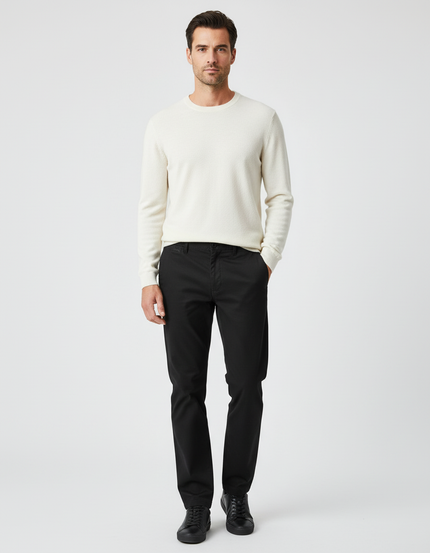 Pantalon Chino Jean - Noir Coton