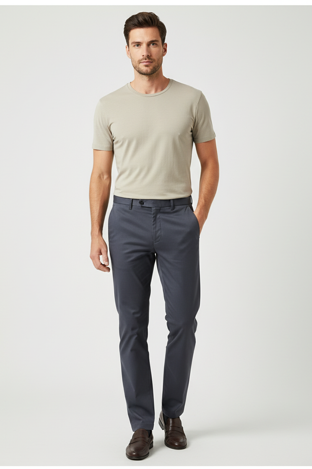 Pantalon Chino Marine - Coton