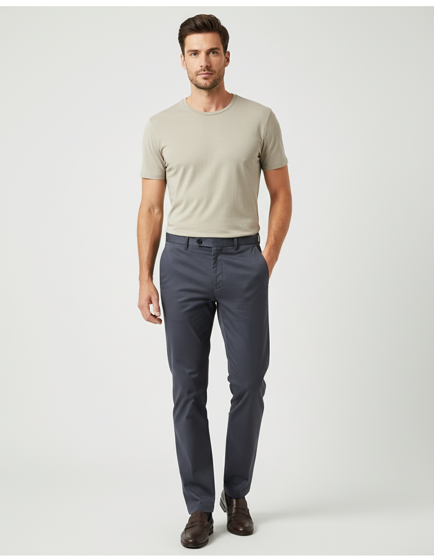 Pantalon Chino Marine - Coton