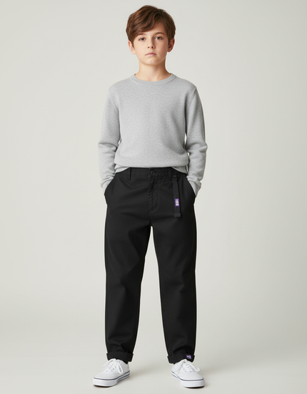 Pantalon Chino Skate - Noir Coton