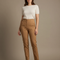 Pantalon Chino Camel Taille Haute Slim Élégant - Gabardine
