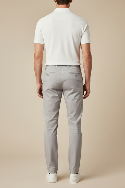 Pantalon Chino Homme Gris Clair - Gabardine - vue 2