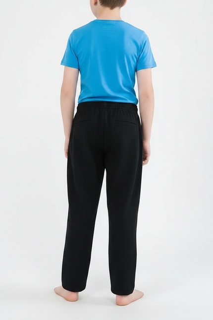 Pantalon Chino Noir Ample Coton Enfant Décontracté - vue 2