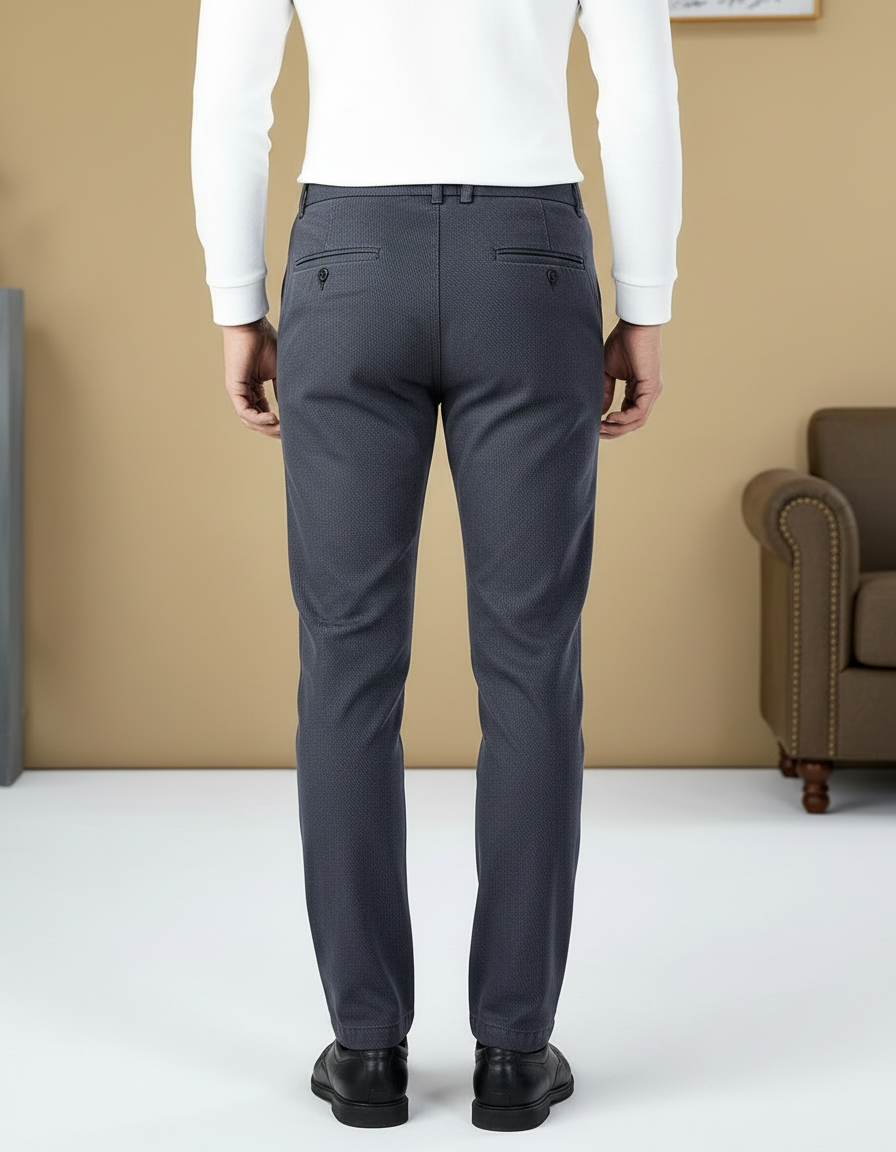 Pantalon Chino Stretch Homme - Gris Gabardine - vue 2