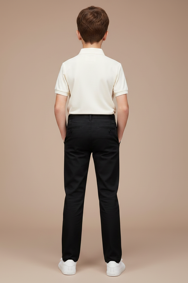 Pantalon Chino Tapered - Noir Gabardine - vue 2