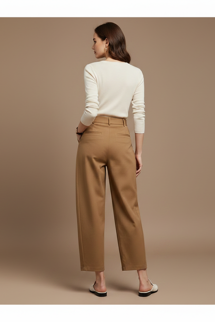 Pantalon Chino Sarouel - Camel Gabardine - vue 2