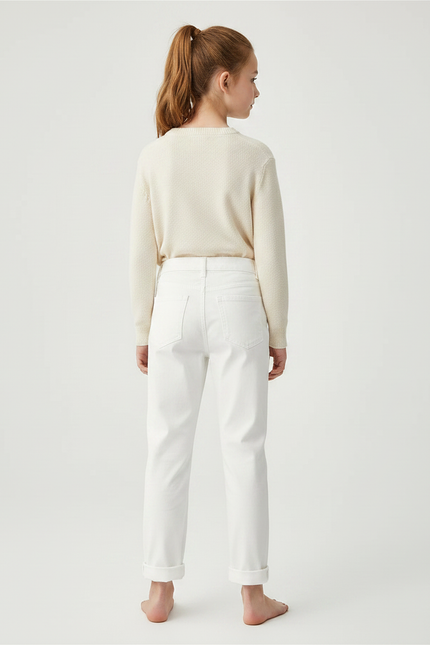 Pantalon Blanc Chino - Gabardine - vue 2