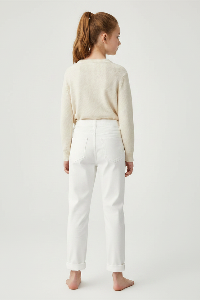 Pantalon Blanc Chino - Gabardine - vue 2