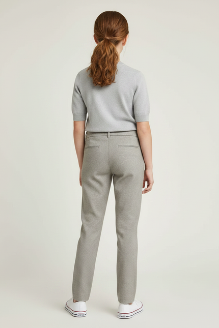 Pantalon Chino Gris Droit Enfant Décontracté - Tweed - vue 2