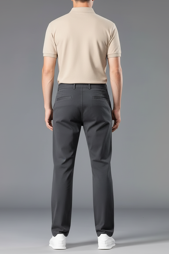 Pantalon Chino Gris Fonce Homme - Coton - vue 2