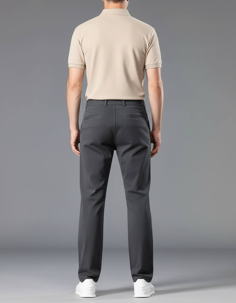 Pantalon Chino Gris Fonce Homme - Coton - vue 2