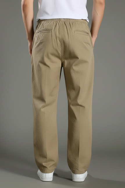 Pantalon Chino Grande Taille - Kaki Coton - vue 2