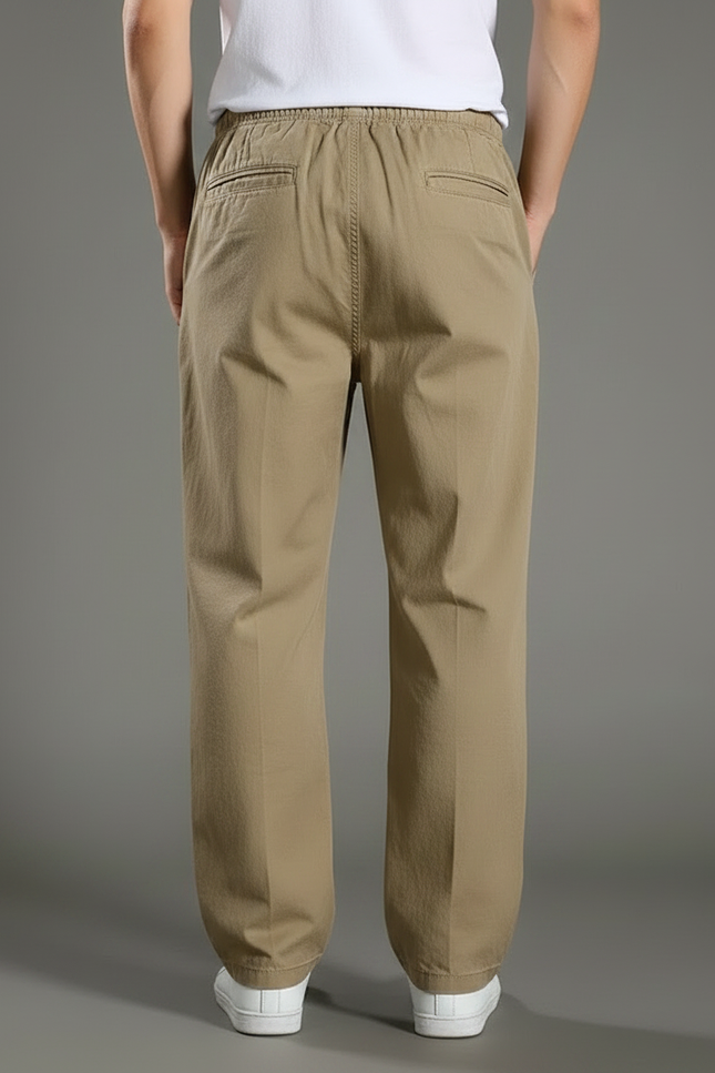 Pantalon Chino Grande Taille - Kaki Coton - vue 2
