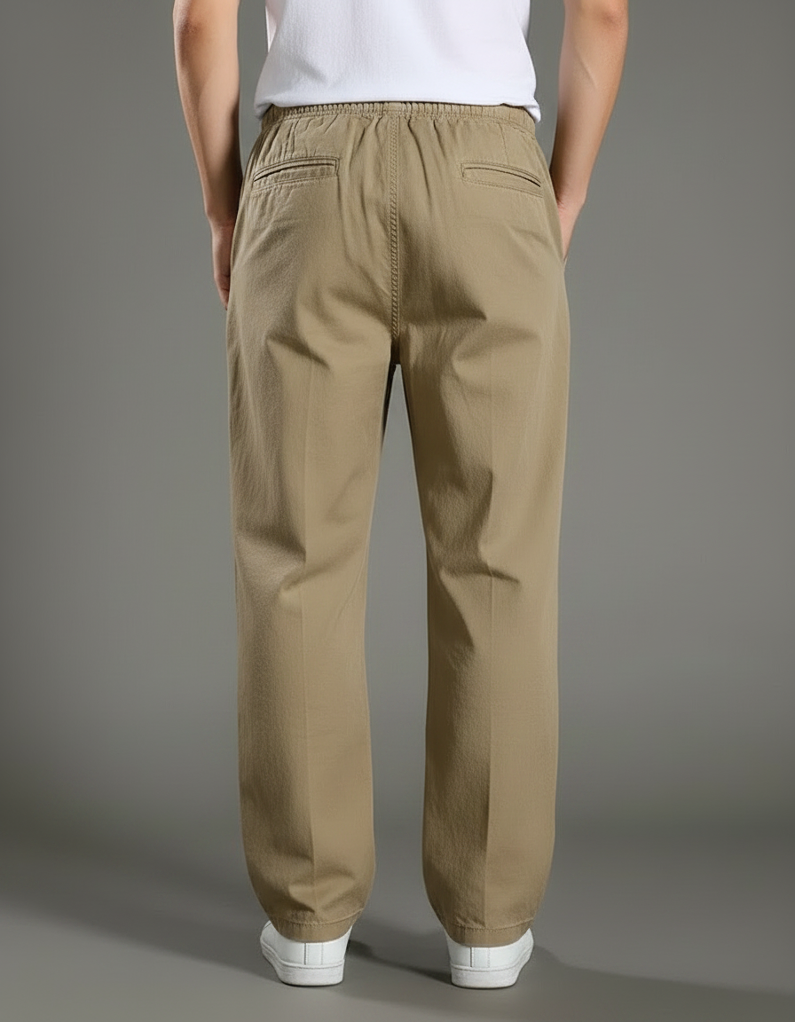 Pantalon Chino Grande Taille - Kaki Coton - vue 2