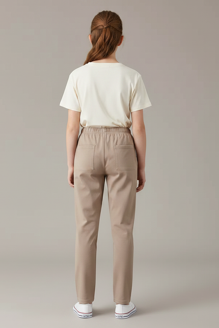 Pantalon Chino Beige Droit Enfant Décontracté - Coton - vue 2