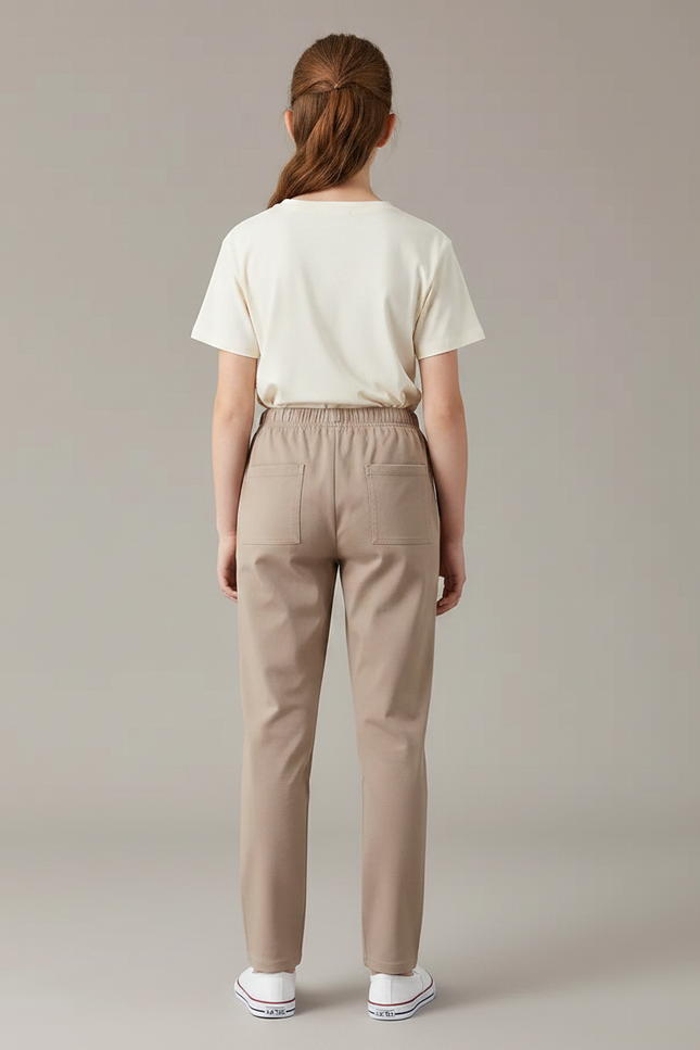 Pantalon Chino Beige Droit Enfant Décontracté - Coton - vue 2