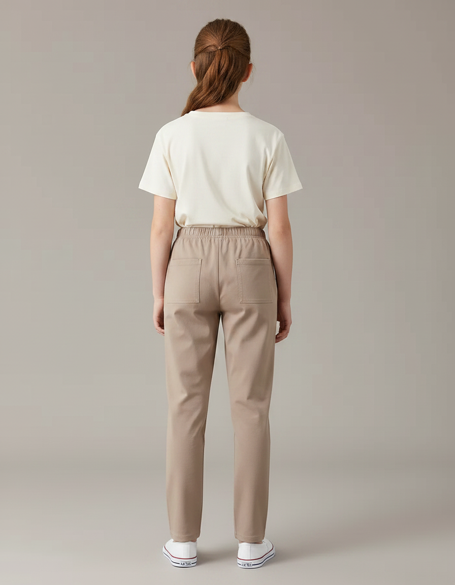 Pantalon Chino Beige Droit Enfant Décontracté - Coton - vue 2