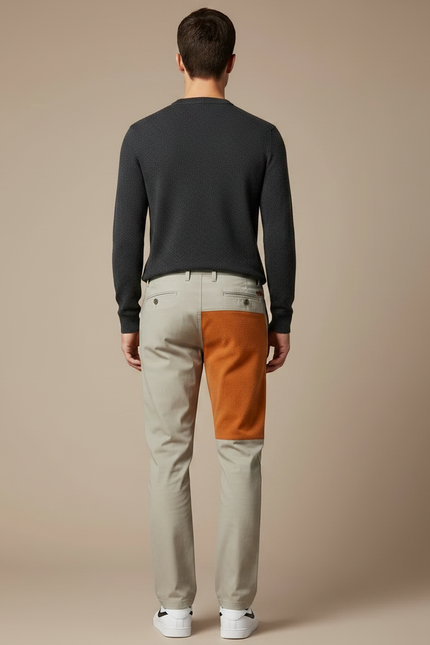 Pantalon Chino Beige Droit Décontracté Doublure Polaire - Coton - vue 2