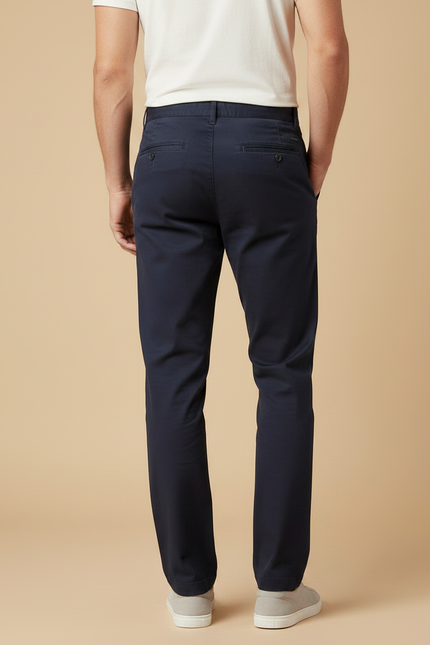 Pantalon Bleu Chino - Marine Gabardine - vue 2