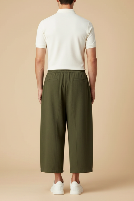 Pantalon Chino Kaki Ample Décontracté Léger Homme - Lin - vue 2