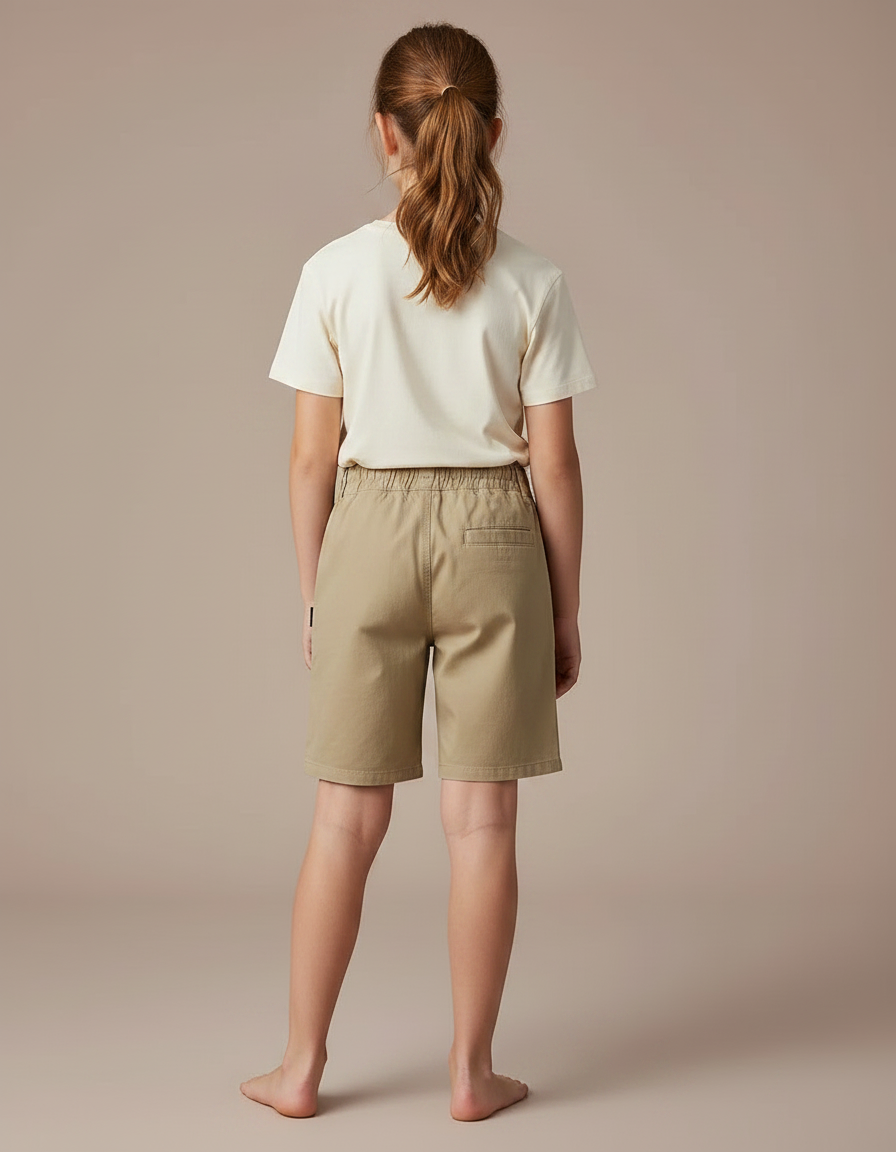 Pantalon Chino Kaki Garçon Coton Décontracté Été - vue 2