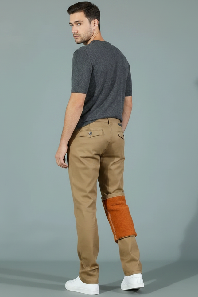 Pantalon Chino Flanelle - Beige Molleton - vue 2