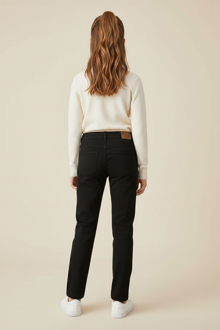 Pantalon Chino Noir Coton Droit Enfant - vue 2