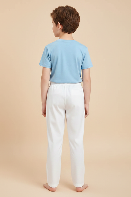 Pantalon Chino Garçon Blanc Droit - Coton - vue 2