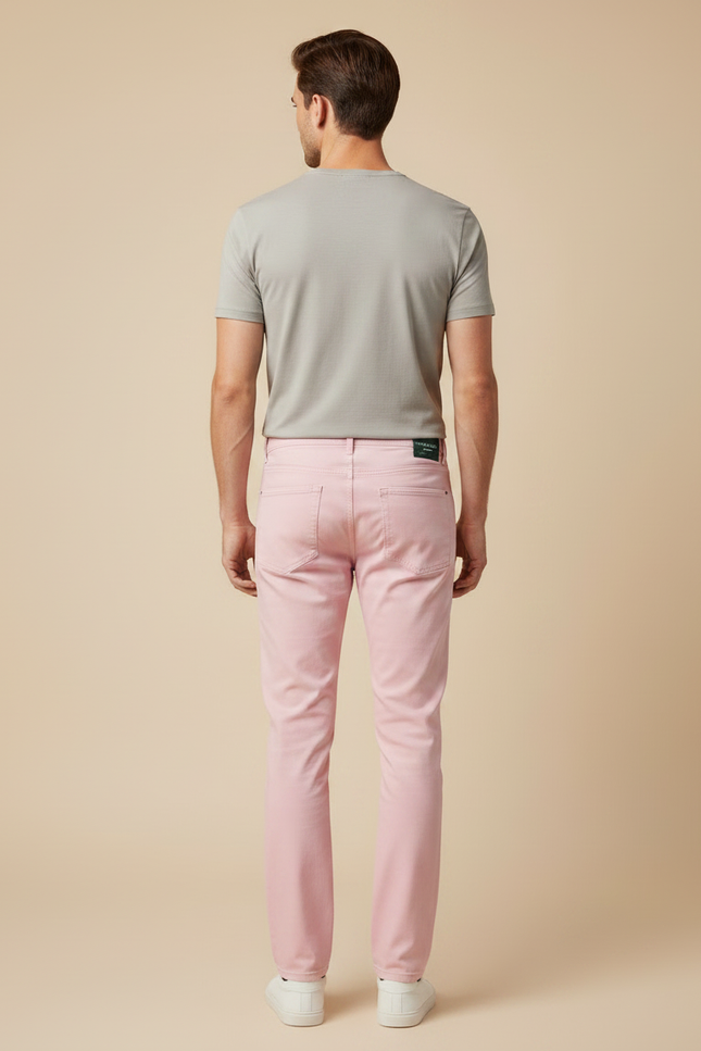 Pantalon Jean Chino - Rose Gabardine - vue 2