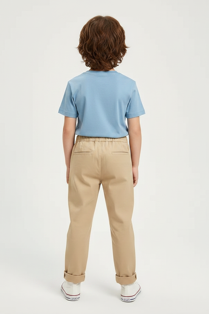 Pantalon Chino Beige Décontracté Coton Garçon - vue 2