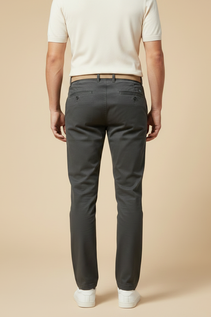 Pantalon Chino Slim Gris - Coton - vue 2