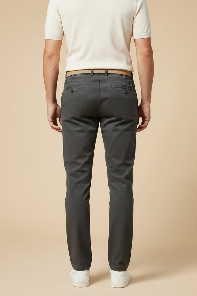 Pantalon Chino Slim Gris - Coton - vue 2