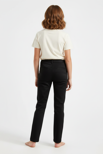 Pantalon Chino Noir Droit Classique Enfant - Gabardine - vue 2
