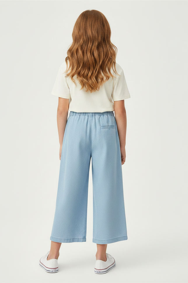 Pantalon Chino Bleu Clair Ample Léger Enfant Décontracté - Jean - vue 2