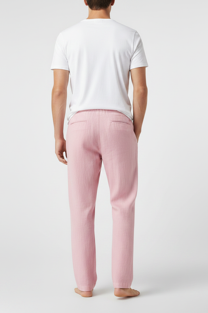 Pantalon Chino Rose Lin Cordon Ample Homme - vue 2