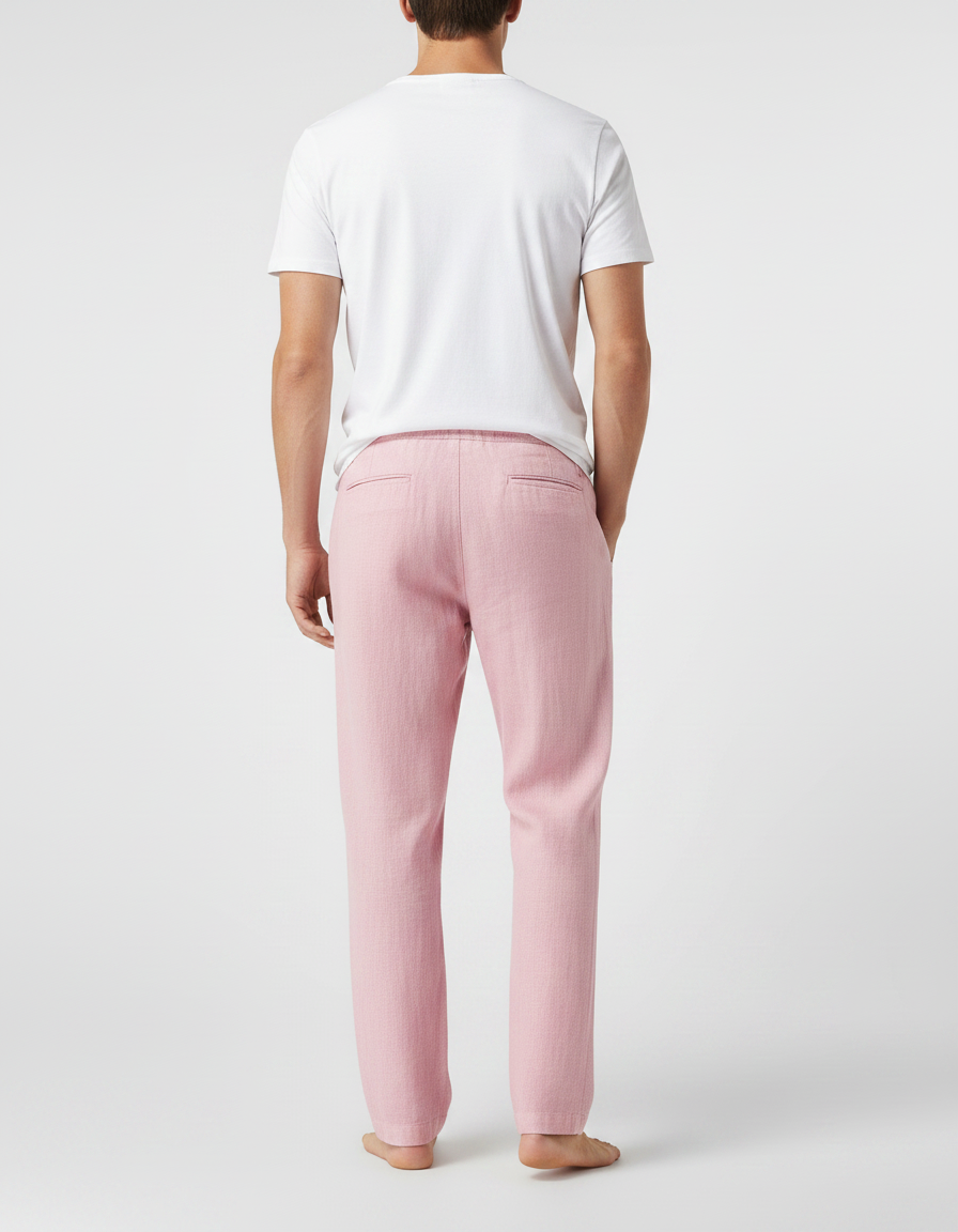 Pantalon Chino Rose Lin Cordon Ample Homme - vue 2