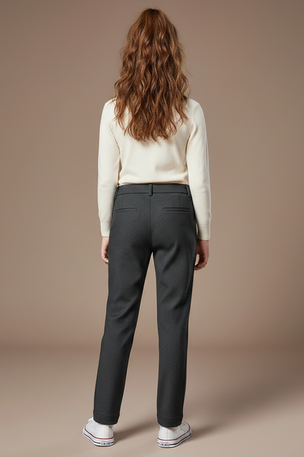 Pantalon Chino Gris Fille Slim Imprimé Décontracté - Tweed - vue 2