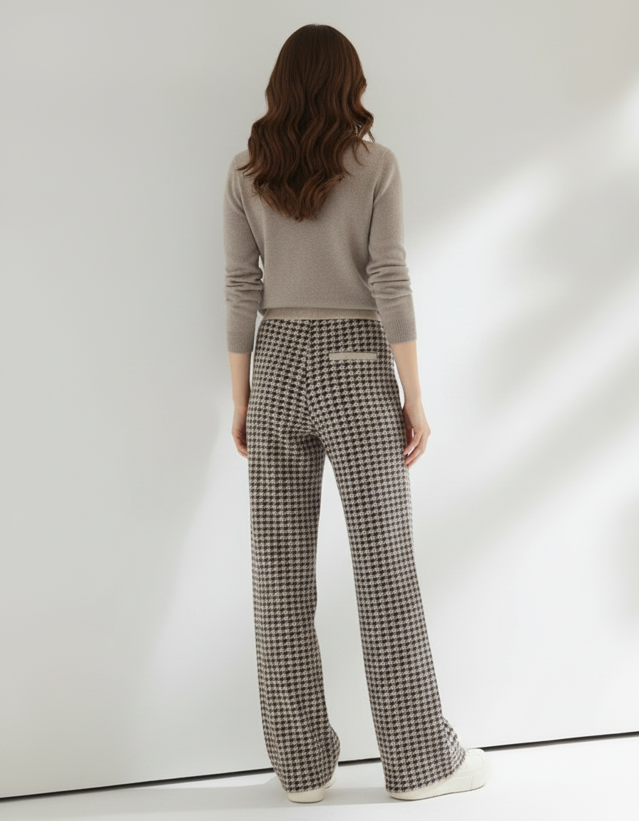 Pantalon Chino Houndsouth Laine Ample Maille Confortable - Imprimé - vue 2