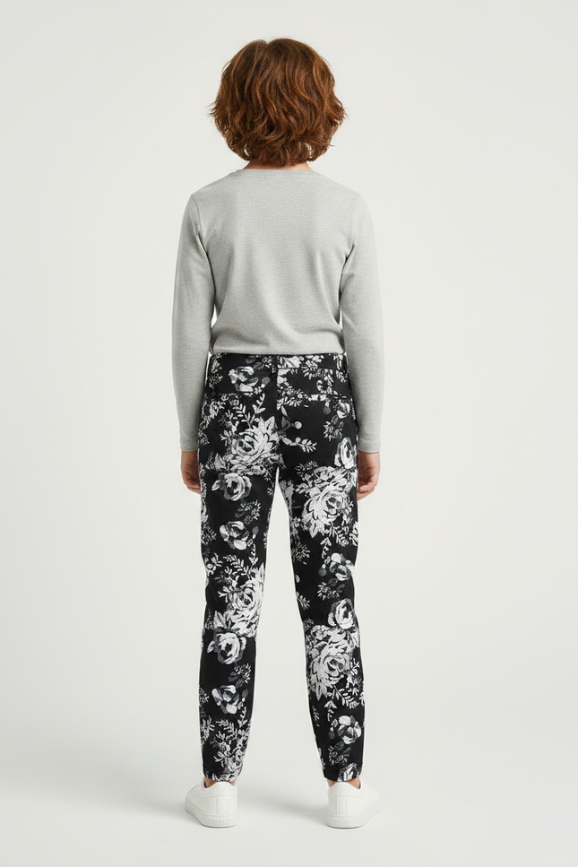 Pantalon Chino Fleuri - Imprimé Coton - vue 2