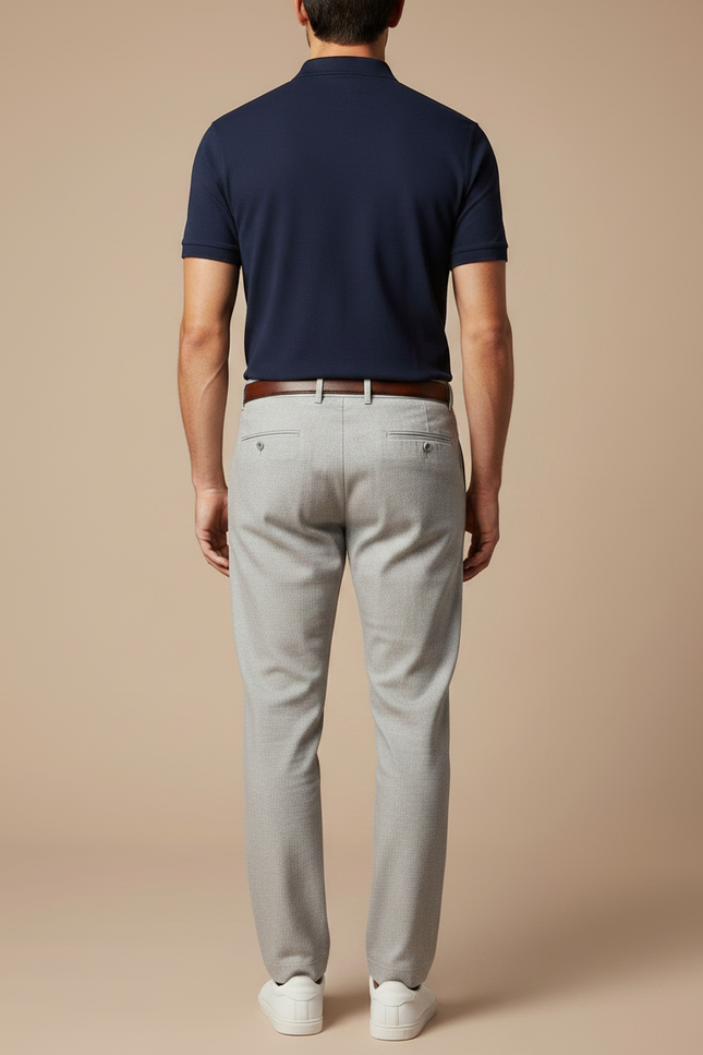 Pantalon Chino Leger Homme - Gris Gabardine - vue 2