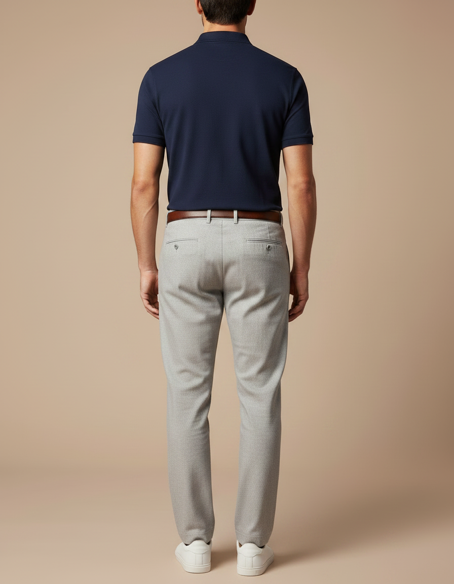 Pantalon Chino Leger Homme - Gris Gabardine - vue 2