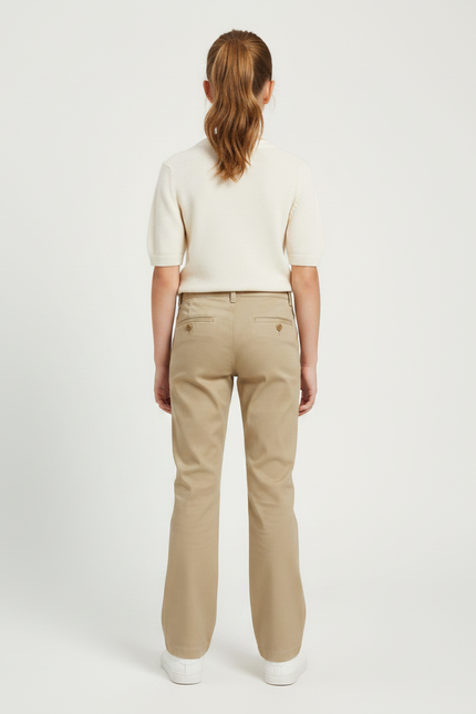 Pantalon Chino Beige Droit Enfant Décontracté Coton - vue 2